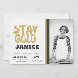 Fabolous Gold Golden 50. Personalisiert Einladung