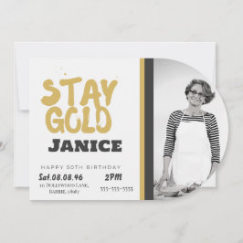 Fabolous Gold Golden 50. Personalisiert Einladung