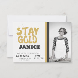 Fabolous Gold Golden 50. Personalisiert Einladung