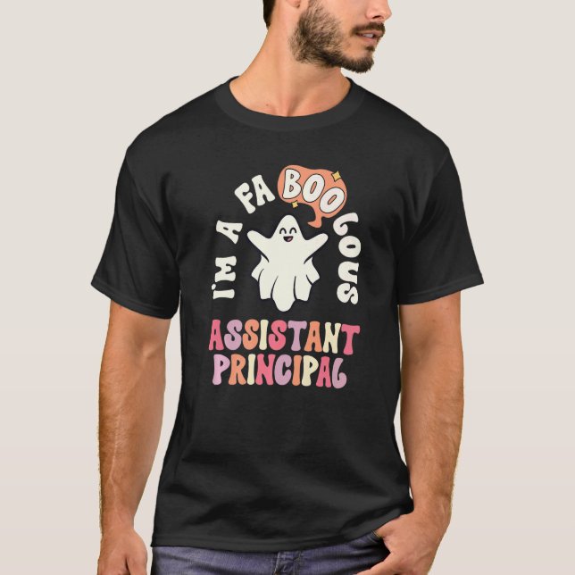 Faboolous Assistant Principal Retro Halloween Vint T-Shirt (Vorderseite)