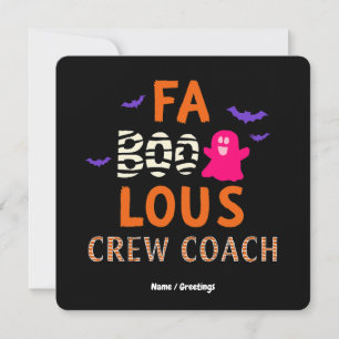 Faboolous Crew Coach Halloween-Party Ghost Funny Einladung