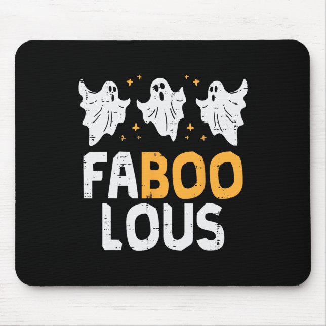 Faboolous Ghosts Funny Beängstigend Spooky Hallowe Mousepad (Vorne)