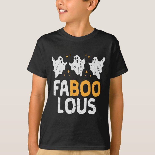 Faboolous Ghosts Funny Beängstigend Spooky Hallowe T-Shirt (Vorderseite)