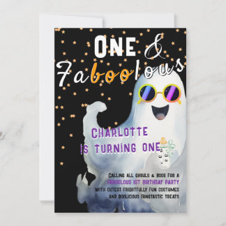 FaBOOlous Halloween Little BOO Baby 1. Geburtstag Einladung