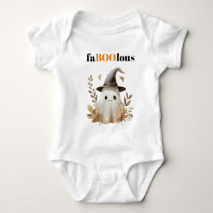 FaBOOlous Kid's Halloween-Niedliche Geisterhaube Baby Strampler