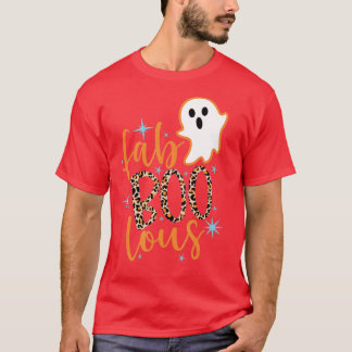 Faboolous Leopard Fabulous Boos Autumn Pumpkin Hal T-Shirt