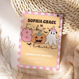 Faboolous Niedlich Ghost Groovy Halloween Geburtst Einladung