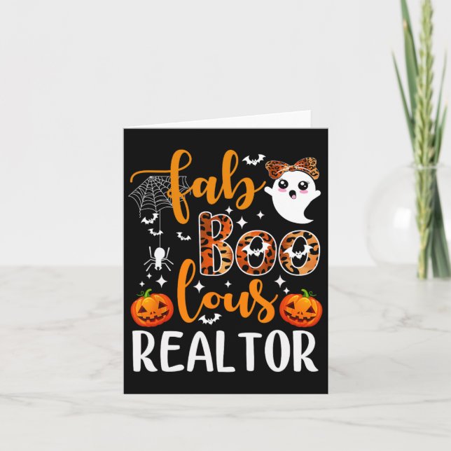 Faboolous Realtor Halloween Realtor Real Anwesen A Karte (Vorderseite)