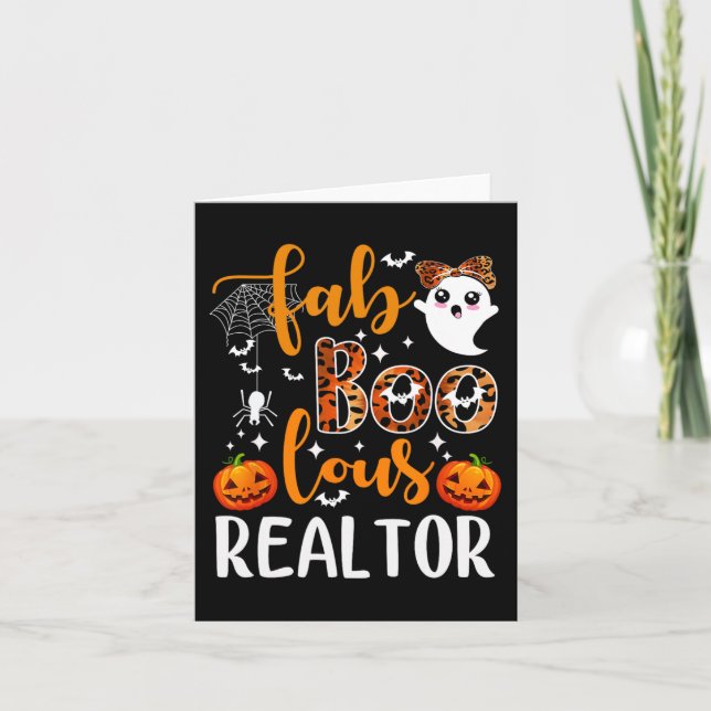 Faboolous Realtor Halloween Realtor Real Anwesen A Karte (Vorderseite)