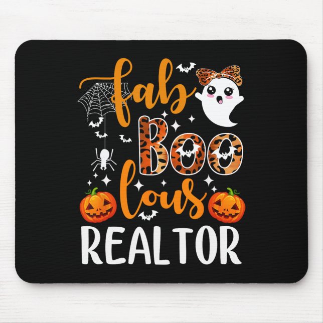 Faboolous Realtor Halloween Realtor Real Anwesen A Mousepad (Vorne)