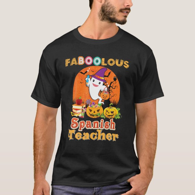 Faboolous Spanischer Dozent Fabulous Boo Ghost T-Shirt (Vorderseite)