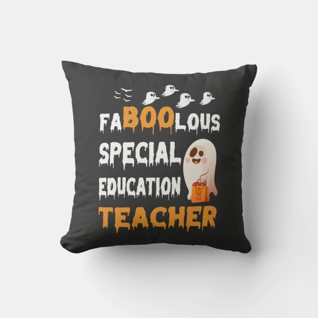 Faboolous Special Bildung Teacher Halloween Kissen (Vorderseite)