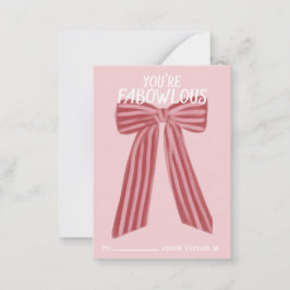 FaBOWlous Bow Themed Classroom Valentines Card Mitteilungskarte