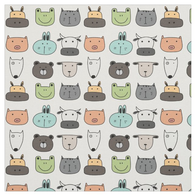 Fabric - Animal Faces Stoff (Muster)
