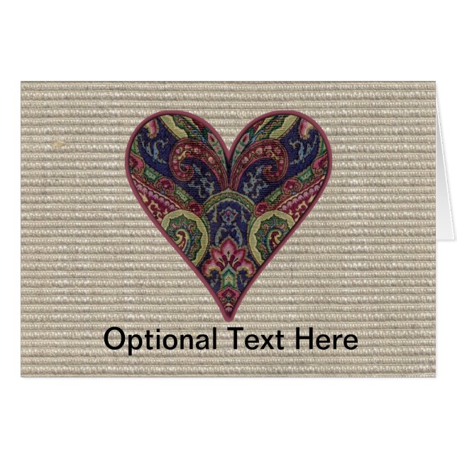 Fabric Applique Heart Collage (Vorderseite (Horizontal))