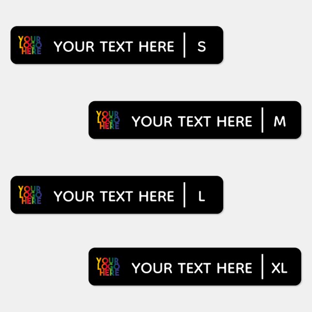 Fabric-Bekleidungs-Labels für Black Business-Logos Etiketten (Gruppe)