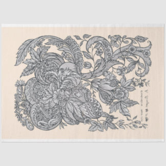 Fabric Design aus dem 18. Jahrhundert Seidenpapier