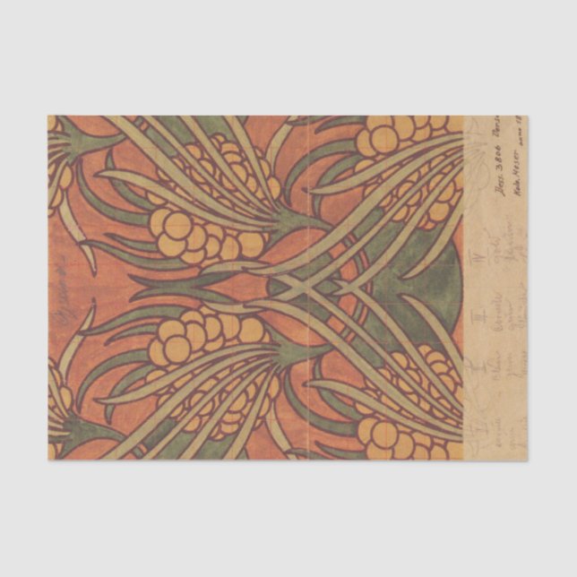 Fabric Design für Backhausen von Koloman Moser Seidenpapier (Vorderseite)