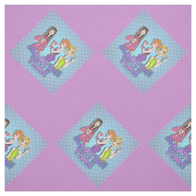 FABRIC - DREI MARTINI DIVAS Martini Time! Stoff (Muster)