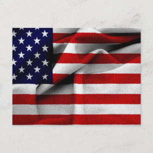 Fabric Effect US-Flagge Postkarte