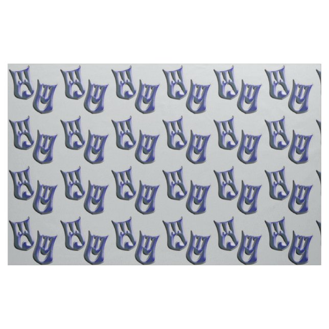 Fabric Eggplant Tragedy and Comedy Masks Stoff (Yard (91,4 cm))