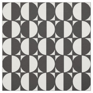 Fabric Formas Schwarzweißer Pattern Geometrisch Stoff