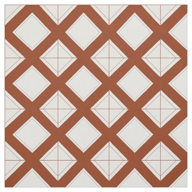 Fabric - Lattice Diamonds in Brown Stoff (Muster)