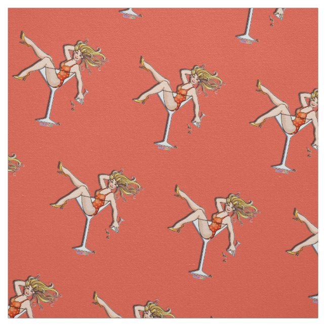 FABRIC - MÄDCHEN IN EINEM MARTINI-GLAS 2 STOFF (Muster)