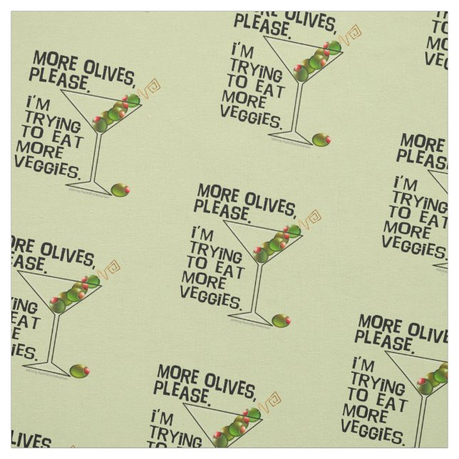 FABRIC - MEHR OLIVEN! Versucht, mehr Veggies zu es Stoff (Muster)
