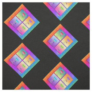 FABRIC - POP ART WINE STOFF