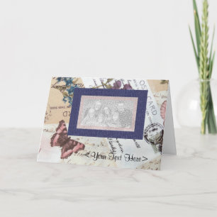 Fabric Post Card Art Karte