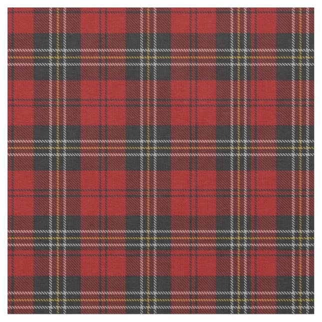 Fabric - Red Tartan Macpherson Clan Stoff (Nahaufnahme)