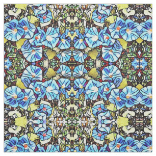 Fabric - SG Blue Morning Glories Stoff