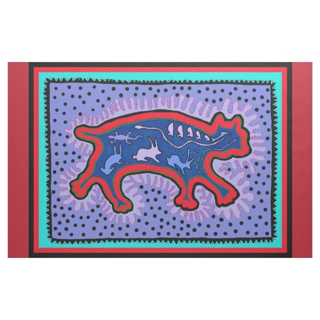 Fabric Southwest Feral Cat Designer Stoff (Yard (91,4 cm))