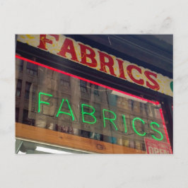 Fabric Store Neon Sign Garden District New York Postkarte