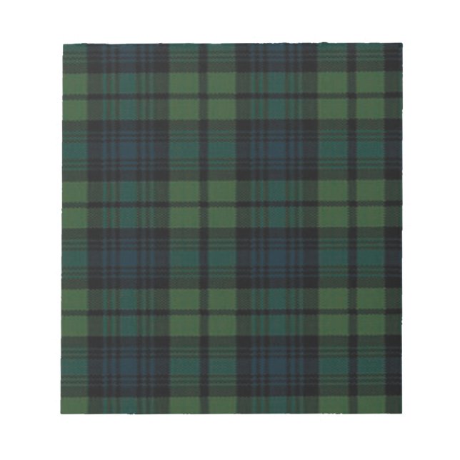 Fabric Tartan Notepad Notizblock (Vorderseite)