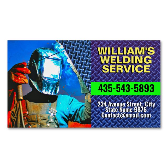 Fabrication Contractor, Professional Metal Welding Magnetische Visitenkarte