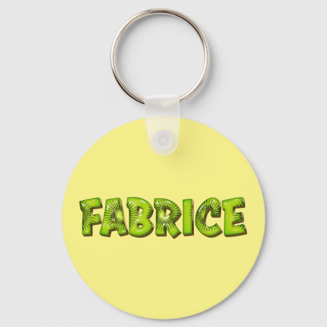 Fabrice Name Kiwi Design Schlüsselanhänger (Vorderseite)