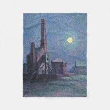 Fabrik im Mondschein (urbane Landschaft) (Luce)