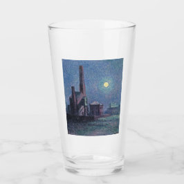 Fabrik im Mondschein (urbane Landschaft) (Luce) Glas