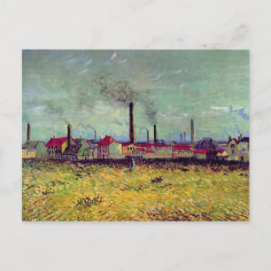 Fabriken in Asnières, Vincent van Gogh Postkarte