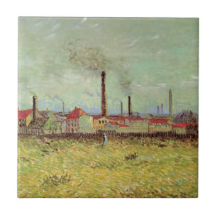 Fabriken in Asnieres von Vincent van Gogh Fliese