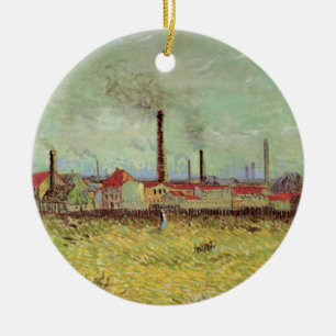 Fabriken in Asnieres von Vincent van Gogh Keramik Ornament