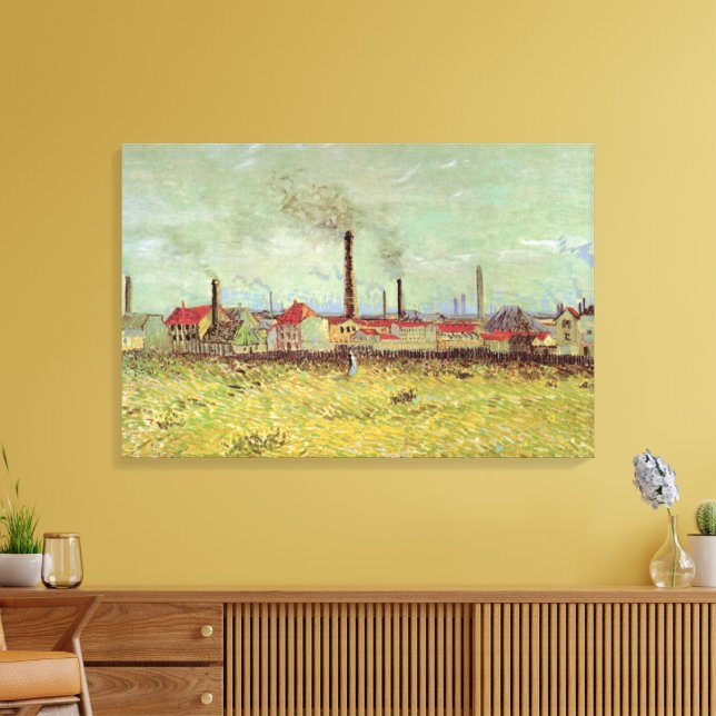 Fabriken in Asnieres von Vincent van Gogh Leinwanddruck (Insitu (Wohnzimmer))