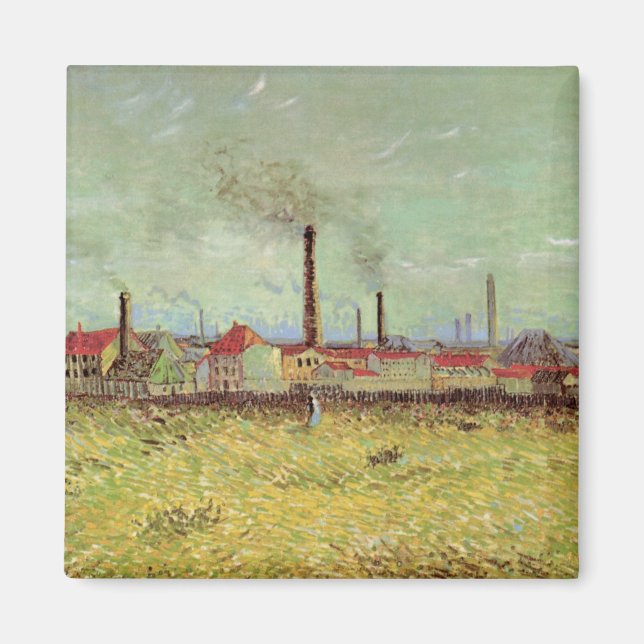 Fabriken in Asnieres von Vincent van Gogh Magnet (Vorne)