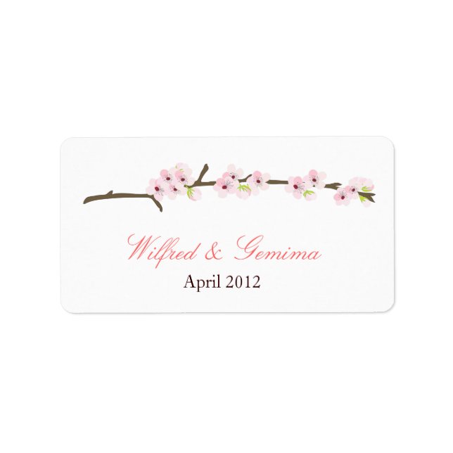 Fabrikmarke Cherry Blossom (weiß) Adressaufkleber (Vorne)