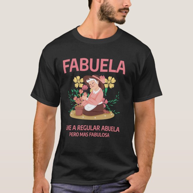 Fabuela Abuela Funny Spanish Oma Definition T-Shirt (Vorderseite)