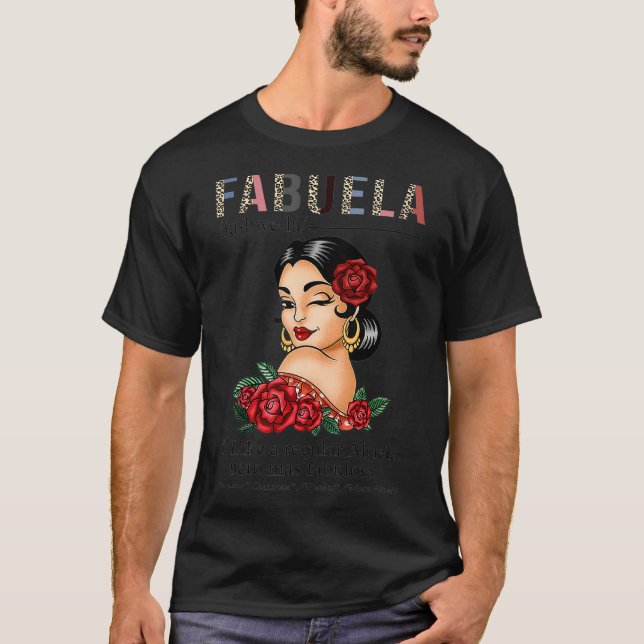 Fabuela Definition Funny Fabulela Abuela Spanish L T-Shirt (Vorderseite)