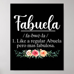 Fabuela Definition lustig abuela spanische Oma Poster