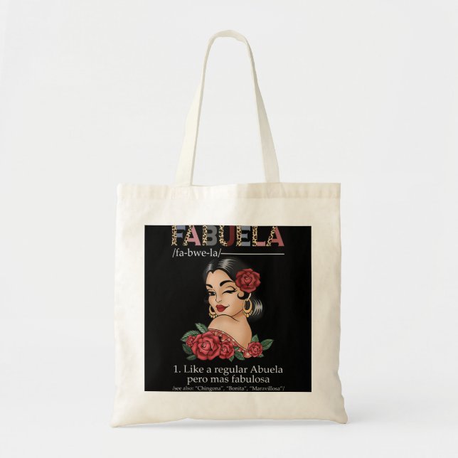 Fabuela Spanish Fabuela Definition, Chingona Bonit Tragetasche (Vorne)